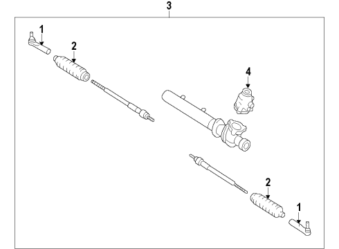 2013 Nissan Leaf Steering Column & Wheel, Steering Gear & Linkage Socket Kit-Tie Rod Diagram for D8520-1KA0A