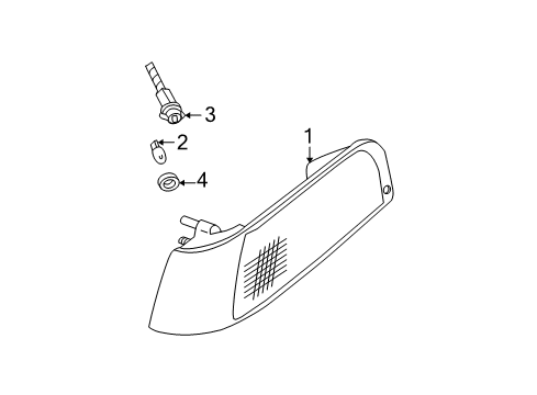 2004 Ford Crown Victoria Side Marker Lamps Marker Lamp Bulb Diagram for F67Z-13466-AA