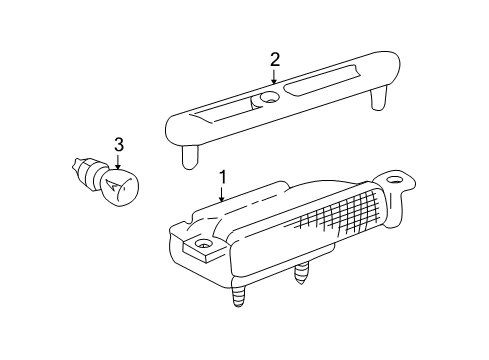 2002 Buick Century Fog Lamps Fog Lamp Stud Plate Diagram for 10296868