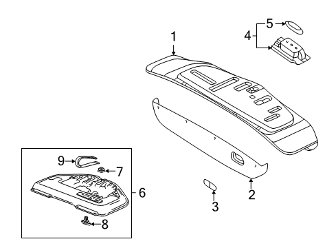 1999 BMW 540i Interior Trim - Trunk Lid Interior Light Diagram for 63318371631