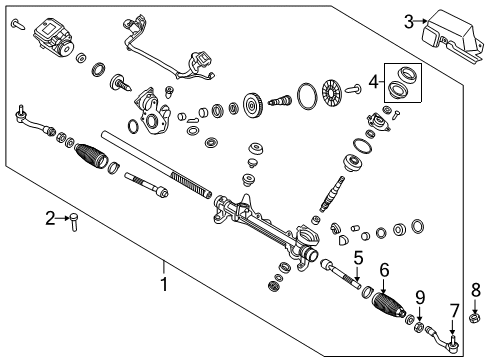 2017 Hyundai Sonata Steering Gear & Linkage Gear & Linkage Assembly-MDPS Diagram for 57700-C2050