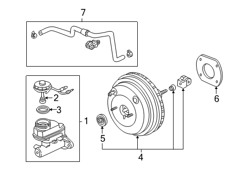 1999 Acura TL Hydraulic System Tube Assembly, Master Power Diagram for 46402-S87-A00