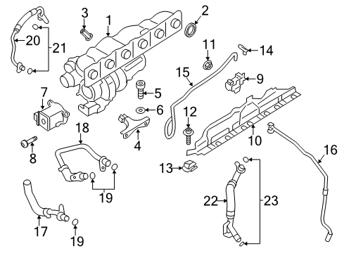 2013 BMW X3 Turbocharger Exchange-Turbo Charger Diagram for 11657636426