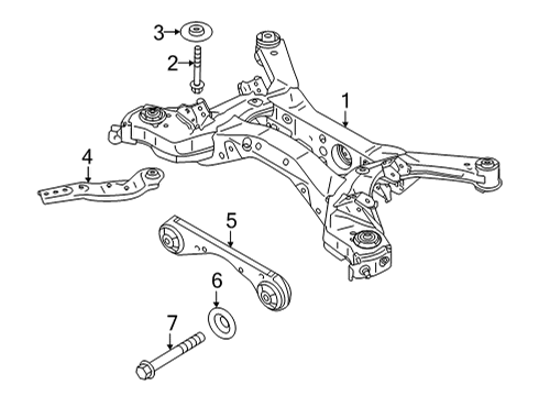 2021 Nissan Rogue Suspension Mounting - Rear Bracket Assy-Mounting, Differential Diagram for 55419-6RC4A