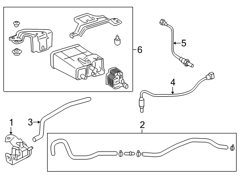 2014 Lexus ES350 Emission Components Hose, Fuel Vapor Feed, No.1 Diagram for 23826-31080