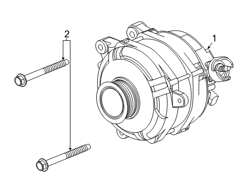 2020 GMC Acadia Alternator Alternator Diagram for 13534125