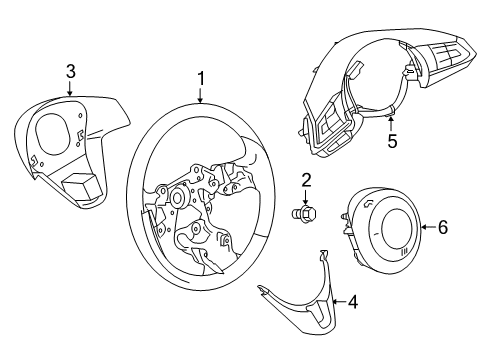 2020 Toyota Yaris Cruise Control Switch Assembly Diagram for 84250-WB007