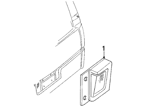 1992 Oldsmobile Silhouette Backup Lamps Lamp Asm-Back Up Diagram for 5976092