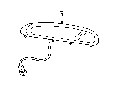 2002 Chrysler Prowler High Mount Lamps Lamp-High Mounted Stop Diagram for QF02YB9AB