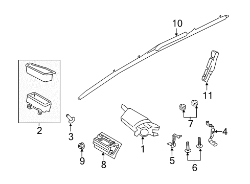 2015 Ford Escape Air Bag Components Head Air Bag Diagram for EJ5Z-74042D95-C