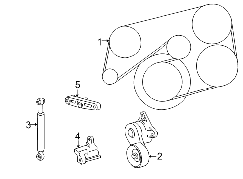 2004 Lexus IS300 Belts & Pulleys Fan & Alternator V Belt Diagram for 99366-D1930