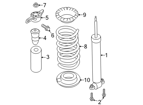 2020 Ford Police Responder Hybrid Shocks & Components - Rear Spring Diagram for HS7Z-5560-A