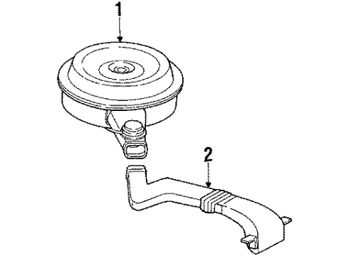 1993 GMC G2500 Air Intake Duct-Rear Air Intake Diagram for 15562490