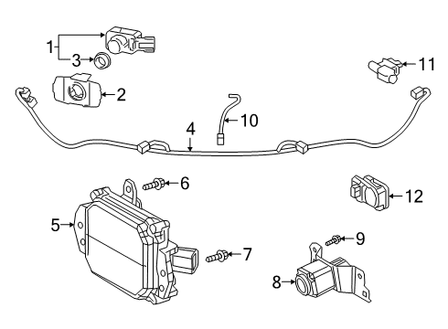 2021 Lexus ES350 Automatic Temperature Controls Park Sensor Seal Diagram for 89305-47010