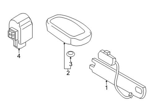 2022 Kia Carnival Keyless Entry Components ANTENNA ASSY-SMARTKEY Diagram for 95460-BV000