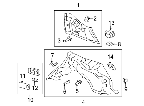 2016 Infiniti QX50 Power Seats Clip Diagram for 84995-1BB0A