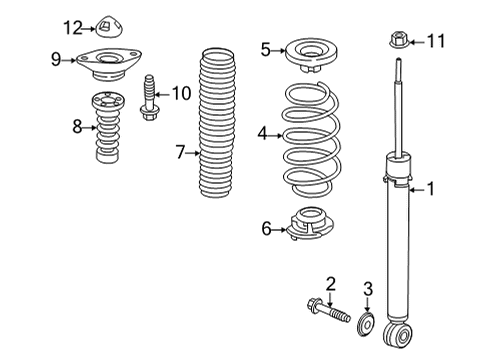2022 Honda Civic Shocks & Components - Rear SPRING, RR Diagram for 52441-T20-A01