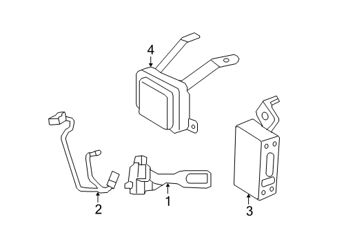 2012 Lexus IS F Sonar System Computer Assy, Distance Control Diagram for 88240-53042