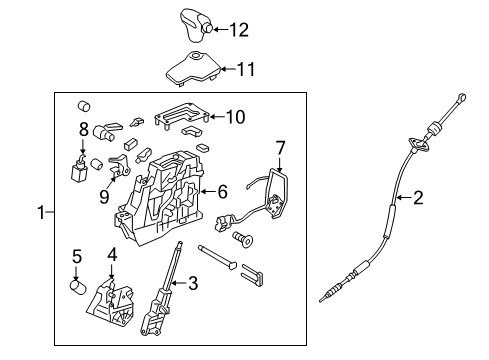 2016 Kia K900 Center Console Lever Assembly-Atm Diagram for 467003T300