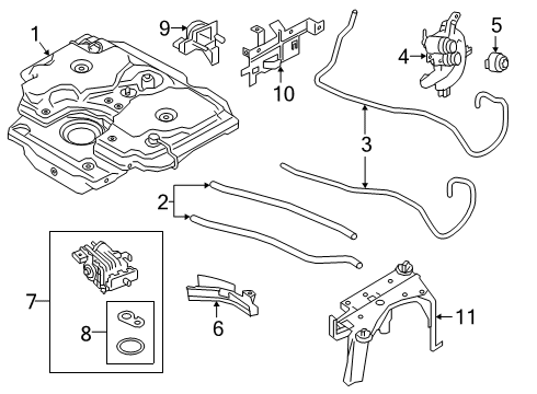 2009 BMW 335d Diesel Aftertreatment System Set Of Sealing And Fastening Parts Diagram for 16197260708