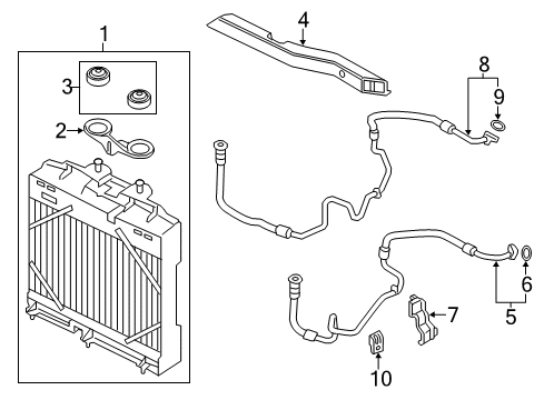 2013 BMW 535i Oil Cooler Supplementary Cooler, Right Diagram for 17117802662