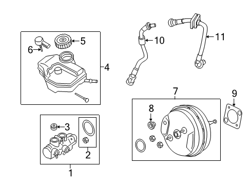 2018 BMW 540i Hydraulic System Vacuum Pipe Diagram for 11668602029