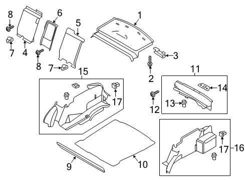 2020 Lincoln Continental Interior Trim - Rear Body Upper Trim Diagram for GD9Z-5445443-AA