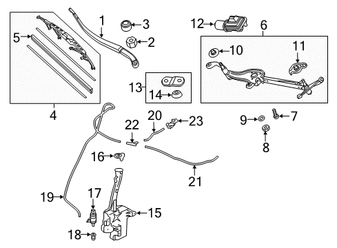 2018 Honda Odyssey Wiper & Washer Components Tube (4X7X715) Diagram for 76868-THR-A01