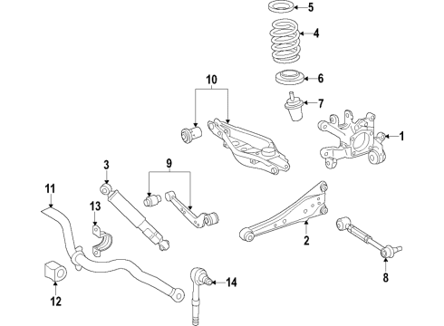2020 Lexus NX300h Rear Suspension Components, Lower Control Arm, Upper Control Arm, Ride Control, Stabilizer Bar Sensor Sub-Assembly, Height Control Diagram for 89408-48040