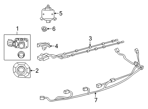 2021 Lexus UX250h Parking Aid Bracket, Kick Door C Diagram for 891B1-76010