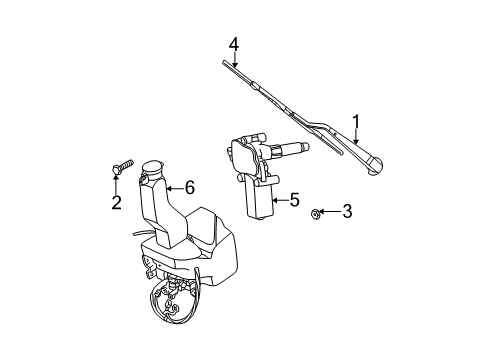 2007 Dodge Caravan Wiper & Washer Components Arm WIPER-LIFTGATE WIPER Diagram for 4797716AA