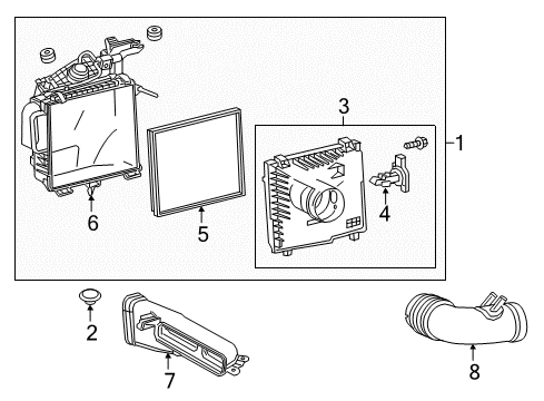 2021 Lexus RC F Powertrain Control Cap Sub-Assembly, Air Cl Diagram for 17705-38220