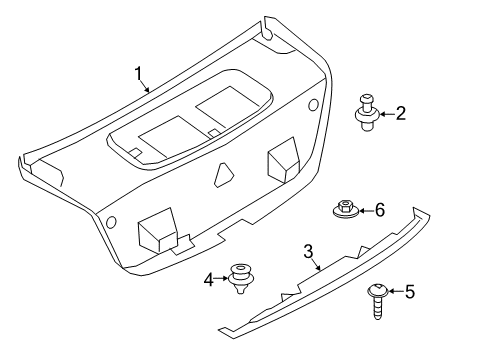 2012 BMW 740Li Interior Trim - Trunk Lid Deck Lid Handle Rear Diagram for 51137200035