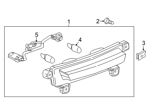 2017 Cadillac XT5 Bulbs Back Up Lamp Diagram for 84331137