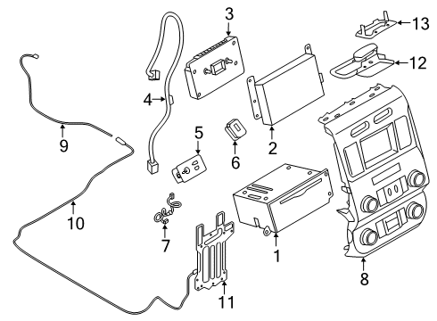 2020 Ford F-150 Sound System Extension Diagram for JL3Z-14D202-B
