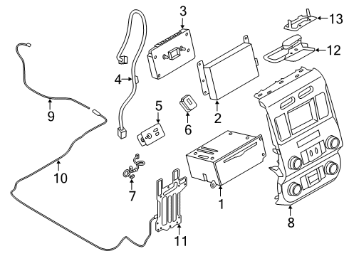 2020 Ford F-150 Sound System Connector Wire Diagram for JL3Z-14D202-A