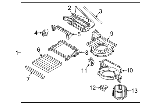 2018 Kia Optima Blower Motor & Fan Motor & Fan Assembly-A/C Diagram for 97113A8000