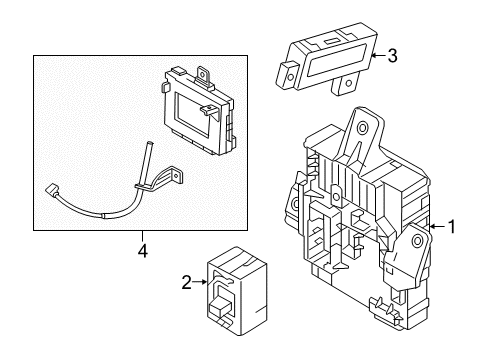 2017 Hyundai Sonata Controls - Instruments & Gauges Brake Control Module And Receiver Unit Assembly Diagram for 95400-E6821