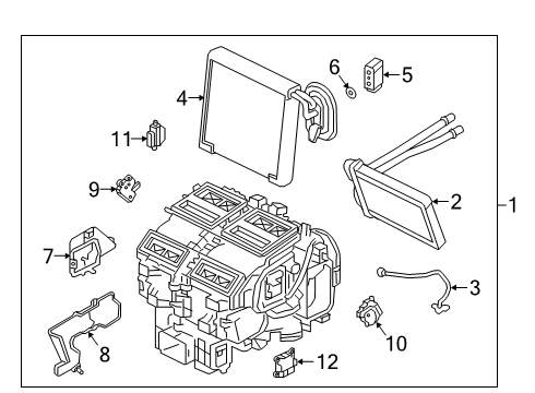 2021 INFINITI QX50 A/C & Heater Control Units Switch Assy-Preset Diagram for 25391-5NY0A