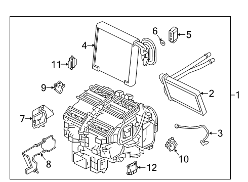 2020 Infiniti QX50 Air Conditioner Sensor Assy-Intake Diagram for 27723-5NA0A