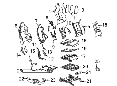 2021 Chevrolet Corvette Heated Seats Outer Finish Panel Diagram for 84744756