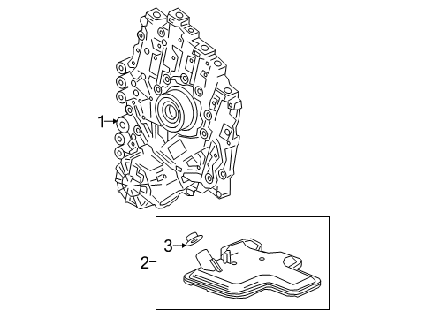 2020 GMC Terrain Transaxle Parts Filter Diagram for 24043645