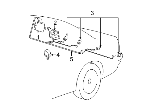 1998 BMW 540i Electrical Components Control Unit, Passive Pdc Diagram for 66218381088