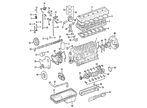 1998 Dodge Ram 2500 Engine Parts, Mounts, Cylinder Head & Valves, Camshaft & Timing, Oil Cooler, Oil Pan, Oil Pump, Crankshaft & Bearings, Pistons, Rings & Bearings Engine Intake Rocker Arm Diagram for 5011431AB