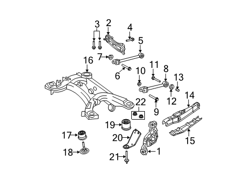 2014 Dodge Avenger Rear Suspension Components, Lower Control Arm, Stabilizer Bar Link-Trailing Arm Diagram for 68275401AC