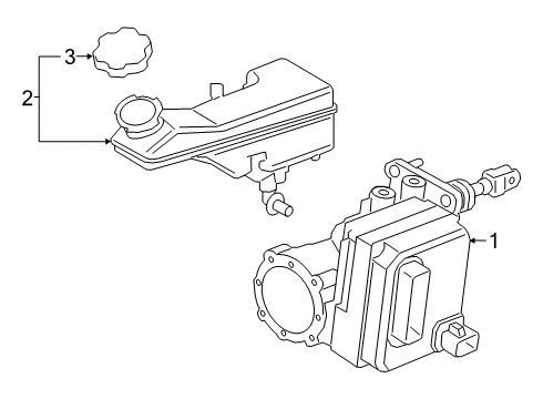 2020 Hyundai Kona Electric Dash Panel Components Reservoir-Master Cylinder Diagram for 58511-K4000