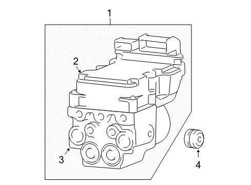 2003 Dodge Ram 1500 ABS Components Anti-Lock Brake Module Diagram for 52110033AE