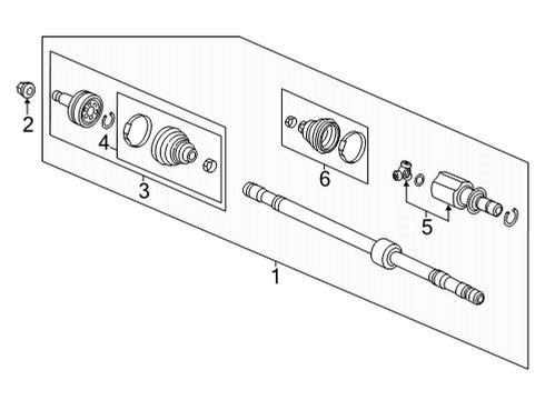 2022 Honda Civic Drive Axles - Front JOINT, INBOARD Diagram for 44310-T21-A61