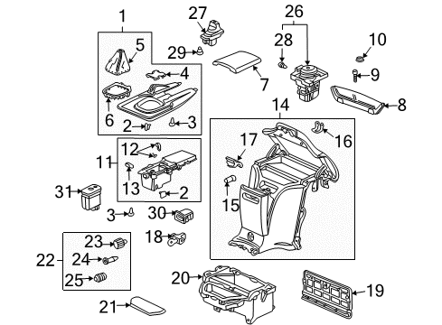 2008 Honda S2000 Switches Switch Assembly, Back Light Diagram for 35600-PCY-003