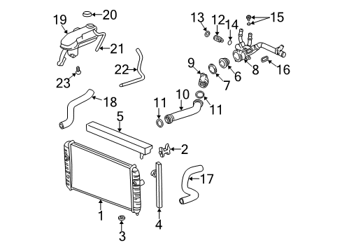 2003 Oldsmobile Alero Powertrain Control Oxygen Sensor Diagram for 19355309